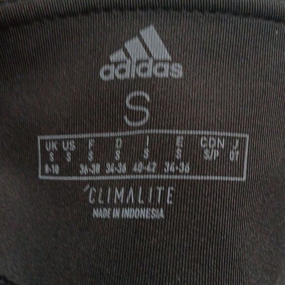 Adidas Climalite black blue workout capri pants Sz S EUC - Picture 5 of 9